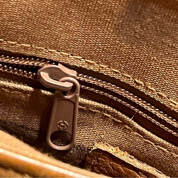 Fossil Crossbody Vintage Leather tan brown 0650 pebble silver flap zipper - Picture 13 of 13